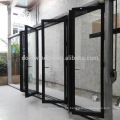 Rotura térmica de aluminio 8 paneles lowes bi fold puerta plegable bi para exterior